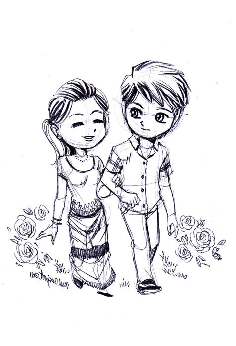 Romantic Couple Drawing Images Free Download On Clipartmag