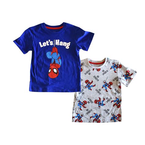 Toddler Boys Marvel 2 Pack Lets Hang Spidey T Shirts Walmart Canada