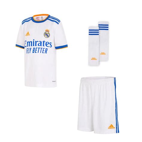 Real Madrid Kids Home Kit 202122 Genuine Adidas Outfit