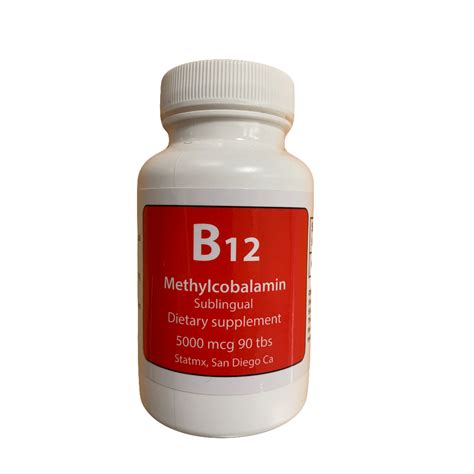 B 12 Methylcobalamin Sublingual Cherry Flavor 5000mcg 90 Tbs