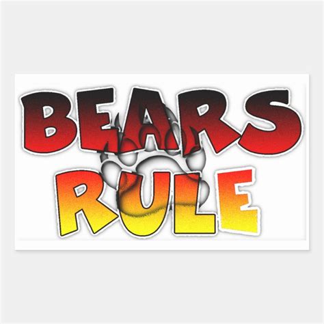 Bear Pride Bears Rule Rectangular Sticker Zazzle