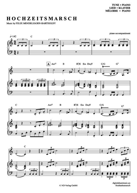 Die noten sind jeweils für klavier und ein instrument gesetzt. Hochzeitsmarsch (Klavier Begleitung + Melodie) PDF Noten >>> KLICK auf die Trio-Noten um ...