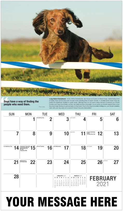 Together with the inauspicious stars, your overall. 2021 Business Advertsing Calendars | Dogs Promotional Calendar