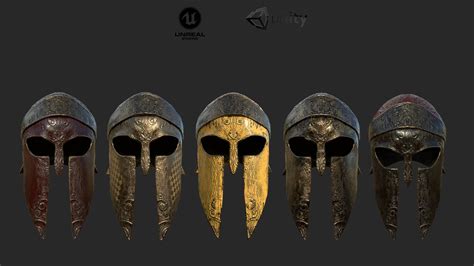 Artstation Helmet In Greek Antique Spartan Style Game Assets