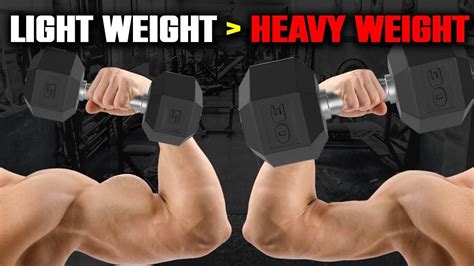 Science Behind Light Vs Heavy Weights For Muscle Growth Youtube