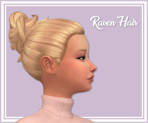 Sims 4 Cc Maxis Match Hair Bun Heripicsyu