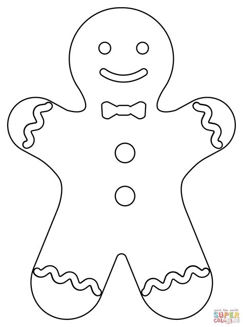 Gingerbread Man Coloring Page Free Printable Coloring Page Coloring Home