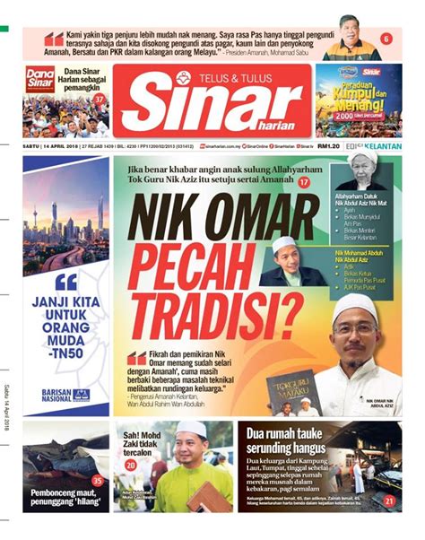Sinar harian (daily light) is a malay language daily newspaper published in shah alam, selangor, malaysia in a compact format. Berita Sinar Harian Hari Ini
