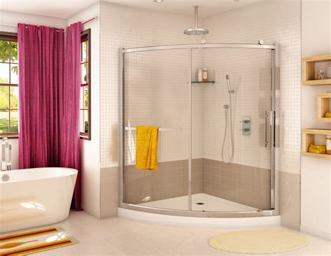 Fleurcos Curved Shower Door And Panel For Corner Sorrento Collection