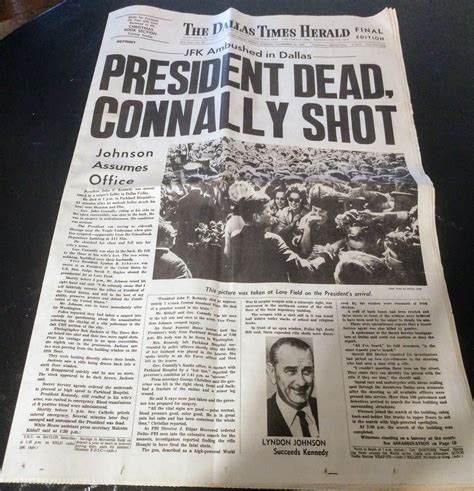Dallas Times Herald John F Kennedy Assassination Issue November 22