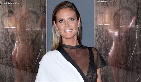 shower time heidi klum gets wet and wild in saucy video extra ie