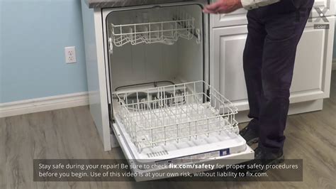 Frigidaire Dishwasher Repair How To Replace The Lower Rack Youtube