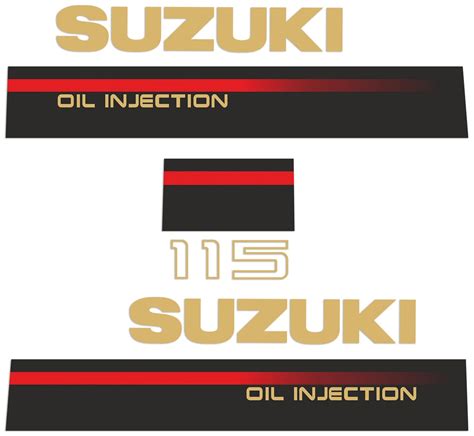 Suzuki Dt115 115hp Two Stroke 1995 1997 Outboard Engine Decals Sticker