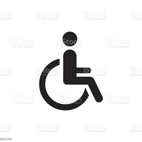 Man In Wheelchair Vector Icon Handicapped Invalid People Sign