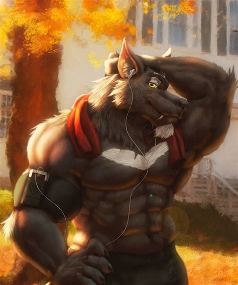 Artstation Morning Workout Bull Storm Furry Art Male Furry Furry