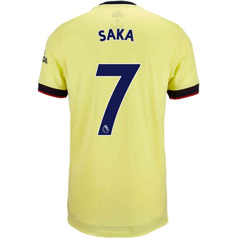 202122 Adidas Bukayo Saka Arsenal Away Authentic Jersey Soccerpro