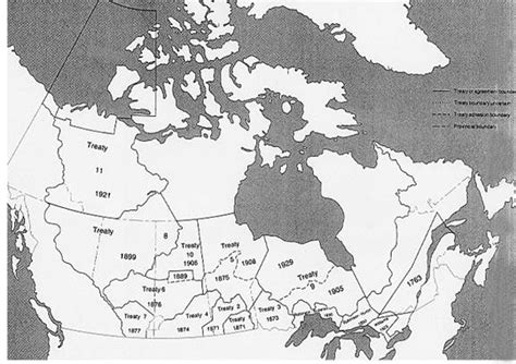 Map Of Canadian Indian Treaties Treaties Canada And Indians