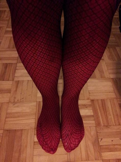 Tights Layering Black And Red Fishnets My Favourite Pair Over Semi Opaque Red Tights