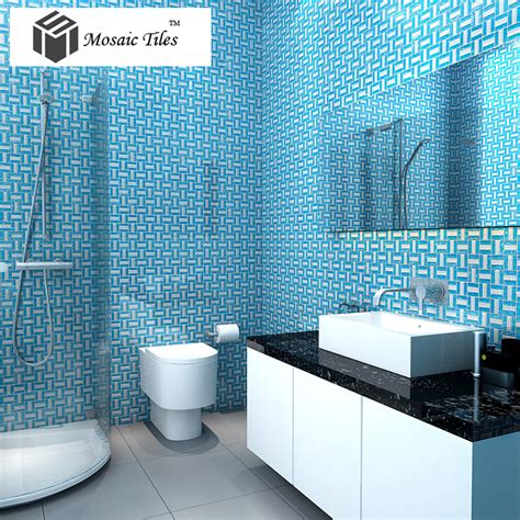 Tst Crystal Glass Tiles Glass Blue Glass Tile Bathroom