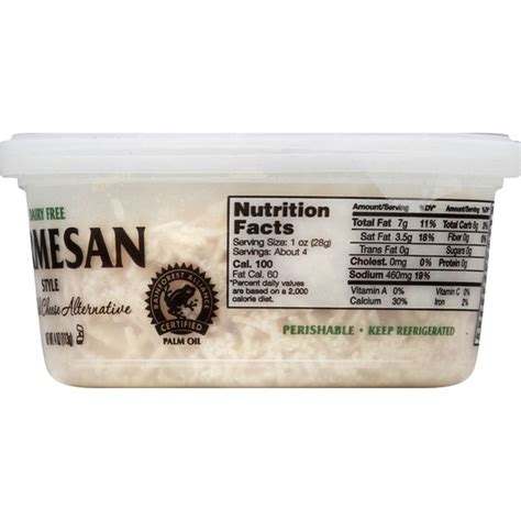 Follow Your Heart Shredded Cheese Alternative Dairy Free Parmesan Style 4 Oz From Rainbow