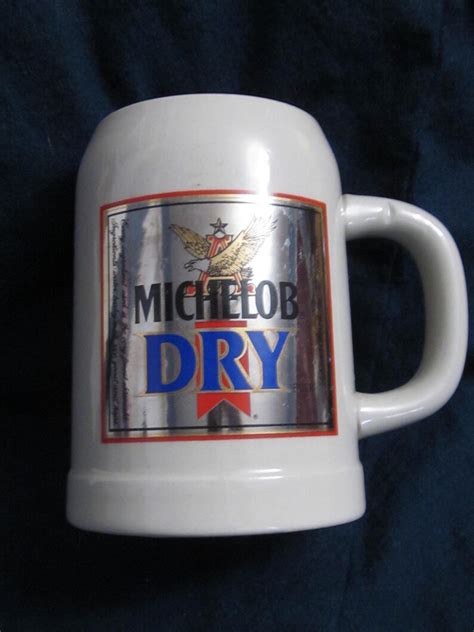 Vintage Michelob Dry Beer Stein Etsy