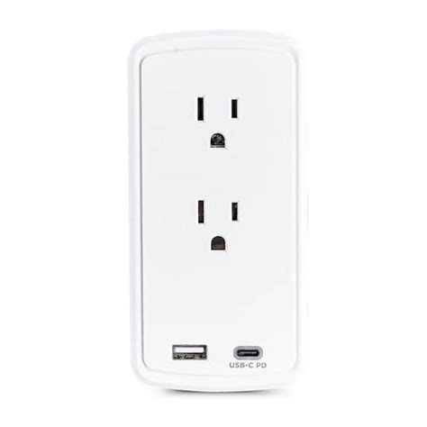 Cyberpower 2 Outlet Surge Protector Usb A Usb C Wall Tap P2wuchd The