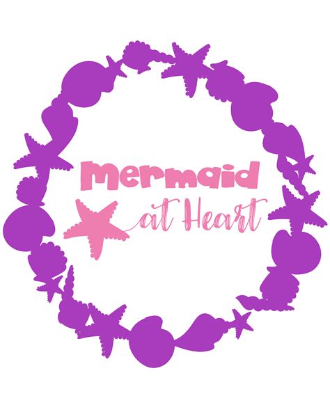 Mermaid Wreath Heart Cutting Files Svg Dxf Pdf Eps Included Cut