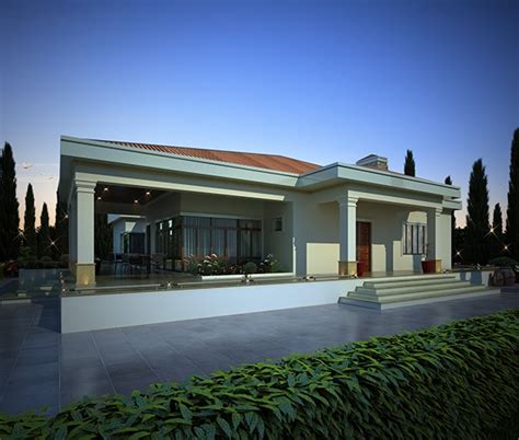 Ultra Modern Villa Sunset Exterior View On Behance