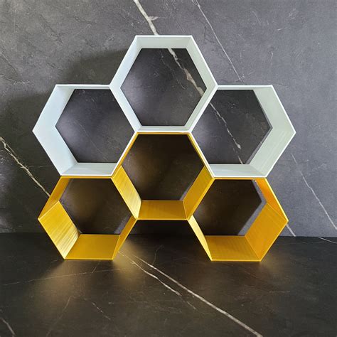 Honeycomb Display Shelf 3d Printed Hexagonal Display Shelf Etsy