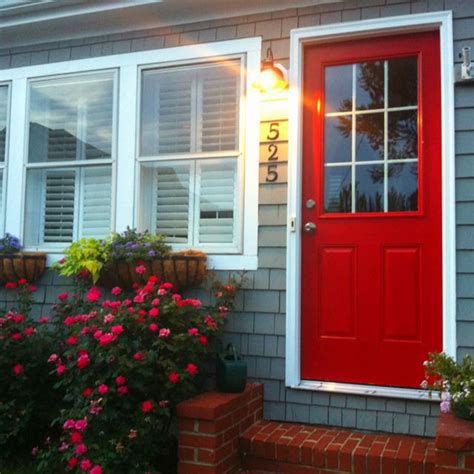 There are 5337 the red house paint for sale on etsy, and they cost $30.47 on average. Gray paint, white trim, red door. Exterior color scheme ...