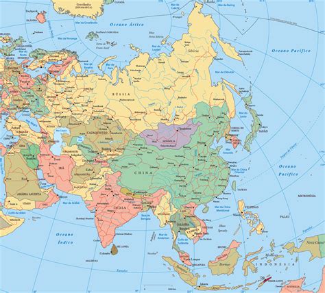 Mapa Politico Da Asia