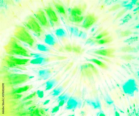 Spiral Tie Dye Pattern Wallpaper Background In Green Blue And Yellow