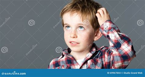 Little Boy Scratching Body Royalty Free Stock Photography