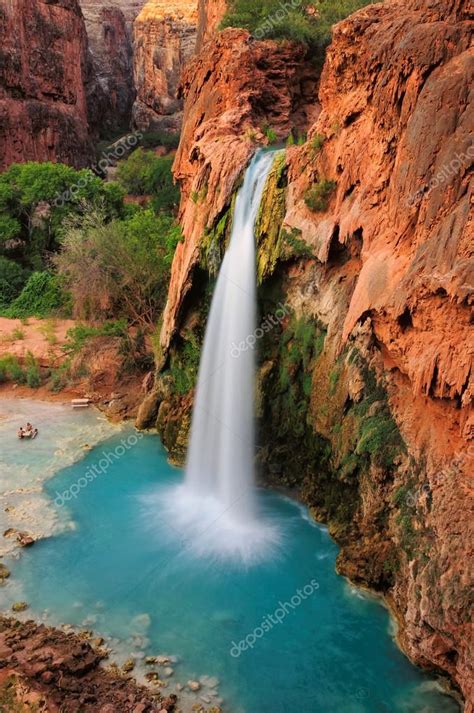 Bela Havasu Falls Supai Arizona Estados Unidos — Stock Photo