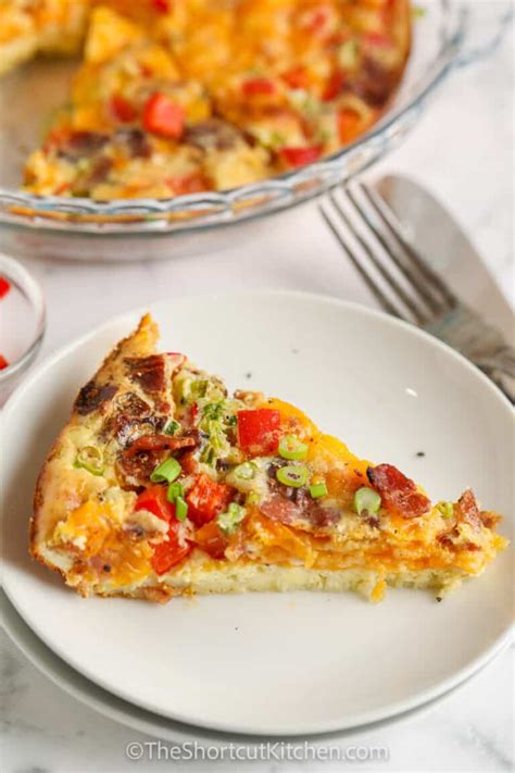 Crustless Bacon Quiche Recipe With Bisquick Mix The Shortcut Kitchen