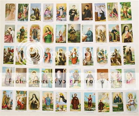 Lot Of 50 Catholic Holy Cards Various Saints Prayer On Verso Made In
