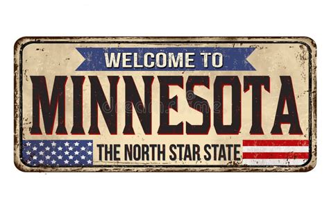 Welcome To Minnesota Sign Stock Image Image Of Road 23168349