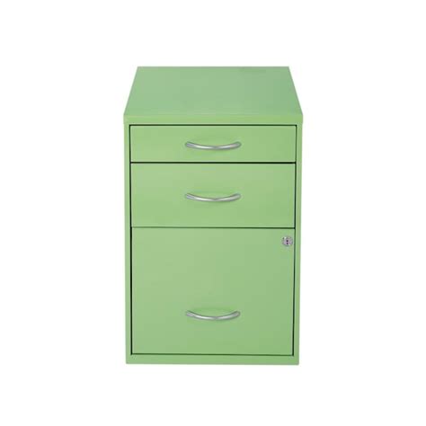 Osp Home Furnishings Osp Designs Avocado Green 3 Drawer File Cabinet In