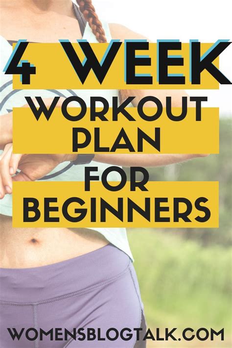 4 Week Workout Plan For Beginners Workout Plan For Beginners Weekly