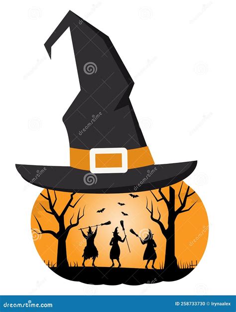 Halloween Party Template Witches Dance With Brooms Halloween Coven