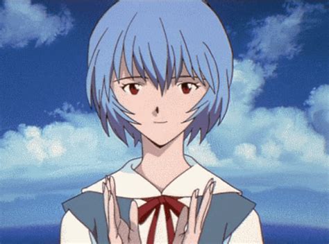 Kawaii Anime Rei Ayanami Clapping 