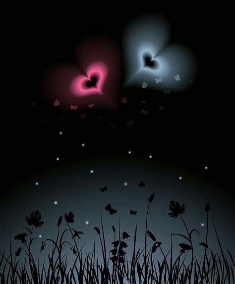 Love Heart At Night Corazones Moon Stars Hd Phone Wallpaper Peakpx