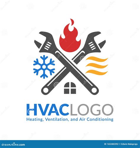 Hvac Logo Design Heizung Lüftung Und Klimaanlage Logo Oder Icon