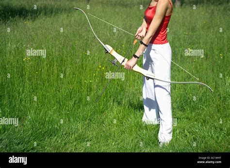 Female Archer Close Up Stock Photo Alamy