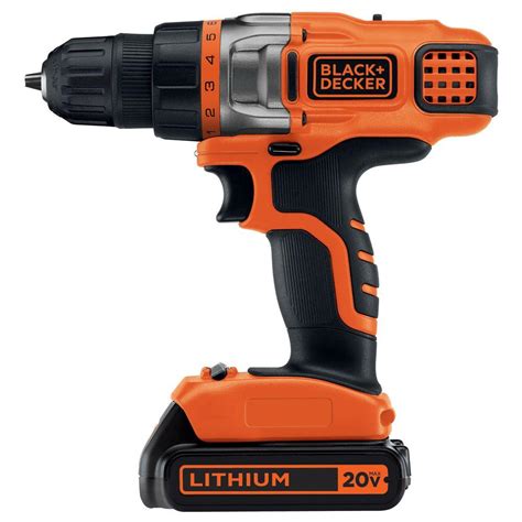 Blackdecker 20 Volt Max Lithium Ion Cordless Drilldriver With Battery