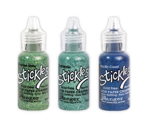 Range Stickles Glitter Glue 3 Colors Garden State Green Saltwater