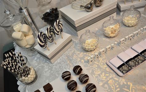 black and white candy bar white bar black and white theme candy bar wedding wedding desserts