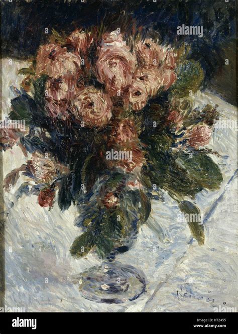 Moss Roses C 1890 Artist Renoir Pierre Auguste 1841 1919 Stock