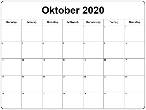 Der monat hamburg ist kein langweiliger monat; Druckbar Kalender Oktober 2020 Mit Feiertagen