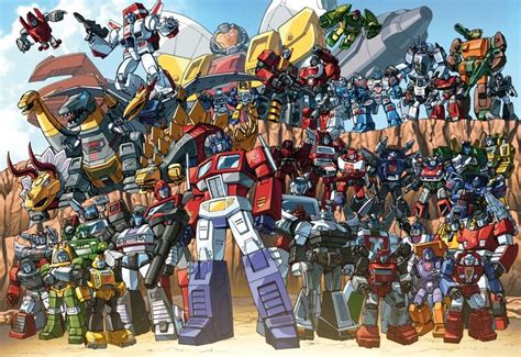 1985 Autobot Group Shot Transformers Art Transformers Masterpiece